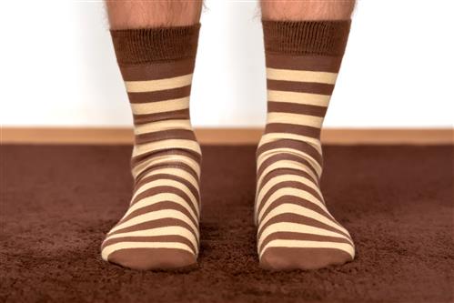 Anti-Perspiration Socks with Stripes