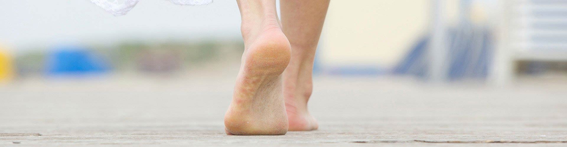 Closeup of Feet of Person Walking